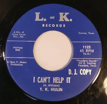 T.K. Hulin , The Lonely Knights - I Can't Help It / Do It To It (Instrumental)