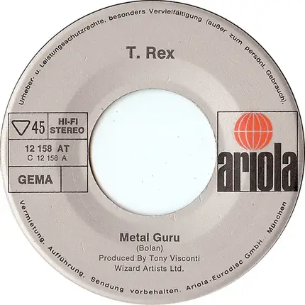 T. Rex - Metal Guru / Lady