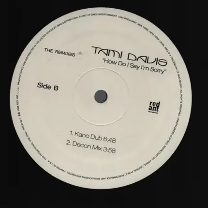 Tami Davis - How Do I Say I'm Sorry (The Remixes)