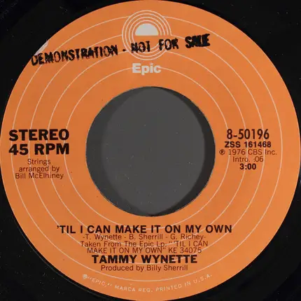 Tammy Wynette - 'Til I Can Make It On My Own