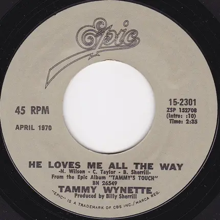 Tammy Wynette - Stand By Your Man / He Loves Me All The Way