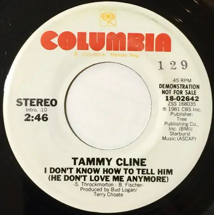 Tammy Cline - I Don't Know How To Tell Him (He Don't Love Me Anymore)