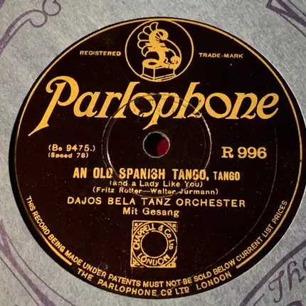 Tanz-Orchester Dajos Béla - Call Me Darling / An Old Spanish Tango