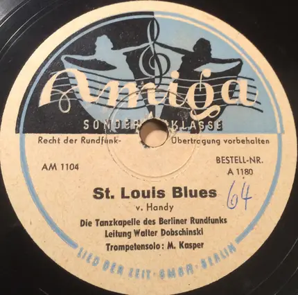 Tanzkapelle des Berliner Rundfunks , Walter Dobschinski - St. Louis Blues / Mañana, Mañana