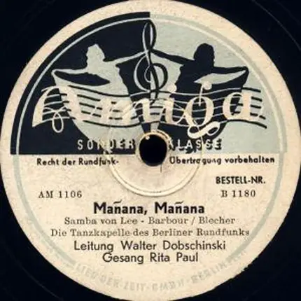 Tanzkapelle Des Berliner Rundfunks , Walter Dobschinski - St. Louis Blues / Mañana, Mañana
