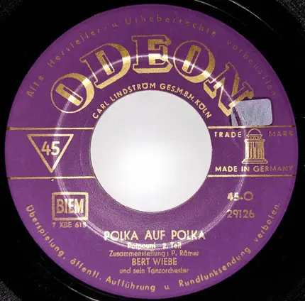 Tanzorchester Bert Wiebe - Polka Auf Polka