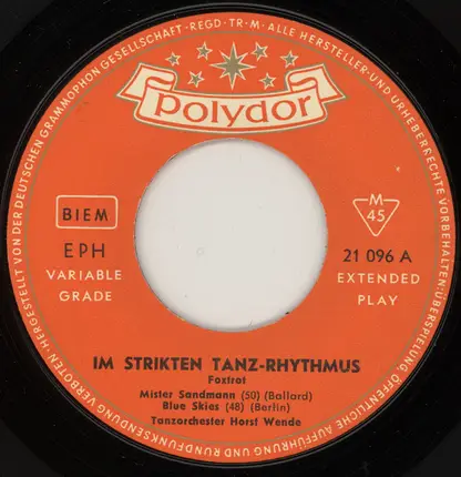 Tanzorchester Horst Wende - Im Strikten Tanz-Rhythmus - Foxtrot