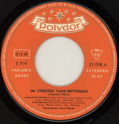 Tanzorchester Horst Wende - Im Strikten Tanz-Rhythmus  - Langs. Walzer