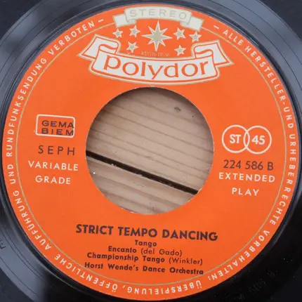 Tanzorchester Horst Wende - Strict Tempo Dancing - Tango