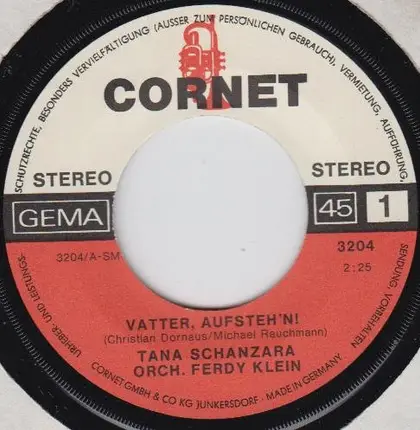 Tana Schanzara & Orchester Ferdy Klein - Vatter, Aufsteh'n