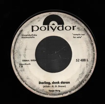 Tanja Berg - Darling, Denk Daran / Nacht Für Nacht