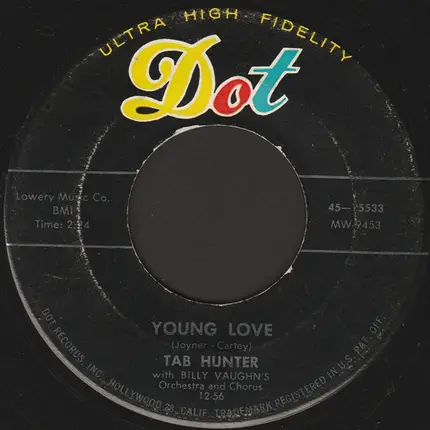 Tab Hunter - Young Love / Red Sails In The Sunset