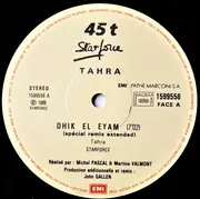 12inch Vinyl Single - Tahra - Dhik El Eyam