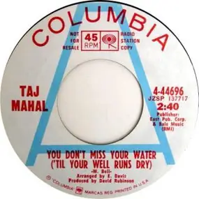 Taj Mahal - You Don't Miss Your Water ('Til Your Well Runs Dry)