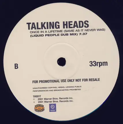 Talking Heads - Once In A Lifetime (Same As It Never Was)