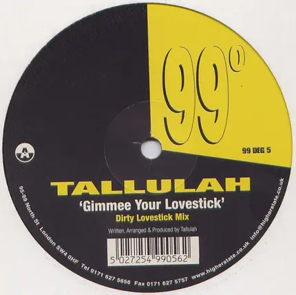 Tallulah - Gimmee Your Lovestick