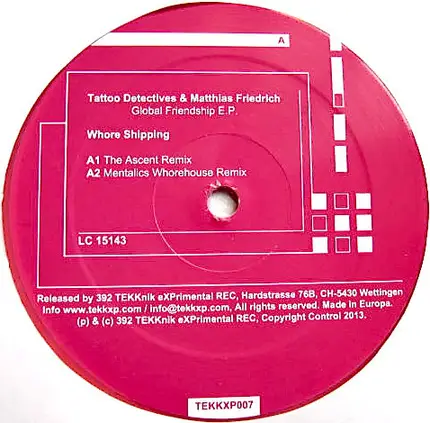 Tattoo Detectives & Matthias Friedrich - Global Friendship E.P.