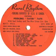 LP - Tater Tate With Red Smiley & The Blue Grass Cut-Ups - Fiddling Favorites Of U.S.A And Canada