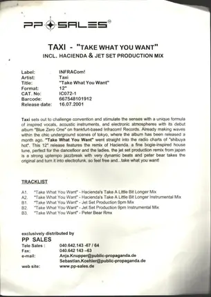 Taxi - Take What You Want