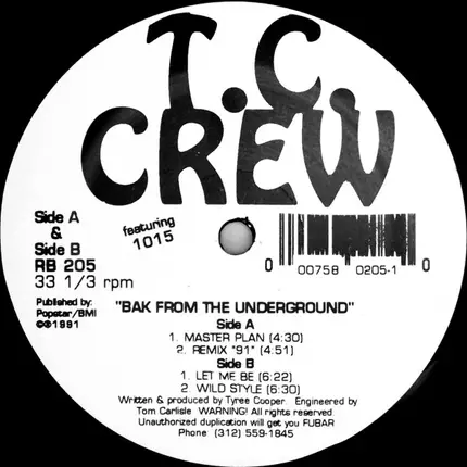 TC Crew Featuring 1015 - Bak From The Underground