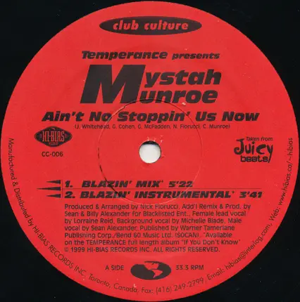 Temperance Presents Mystah Munroe - Ain't No Stoppin' Us Now
