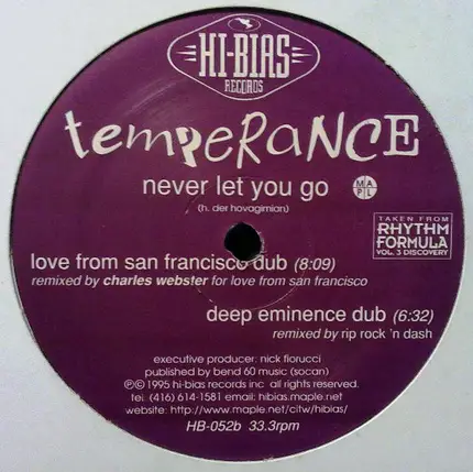 Temperance - Never Let You Go