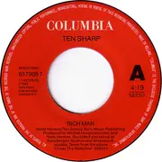 7inch Vinyl Single - Ten Sharp - Rich Man