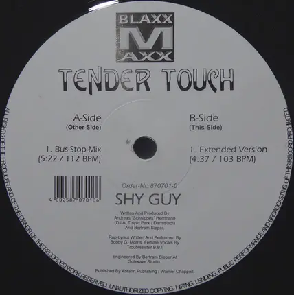 Tender Touch - Shy Guy