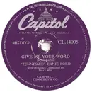 10'' - Tennessee Ernie Ford - Give Me Your Word / River Of No Return - Serif Font