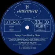 LP - Tears For Fears - Songs From The Big Chair