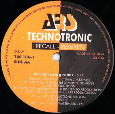 Technotronic - Recall
