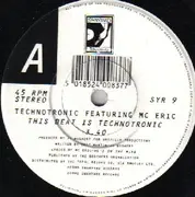 7'' - Technotronic Featuring MC Eric - This Beat Is Technotronic - paper labels