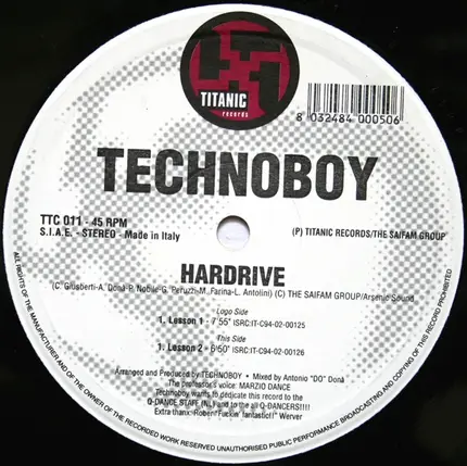 Technoboy - HARDDRIVE