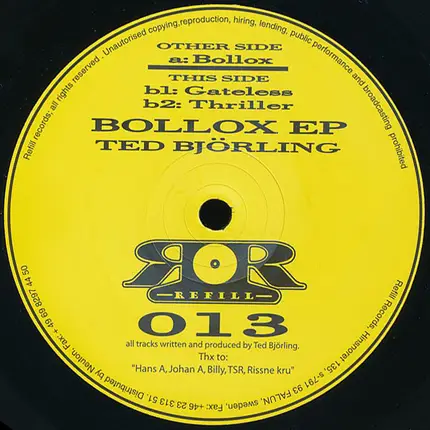 Ted Björling - Bollox EP