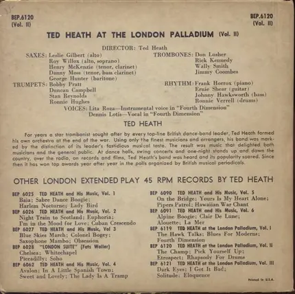 Ted Heath And His Music - Ted Heath At The London Palladium Vol. 2