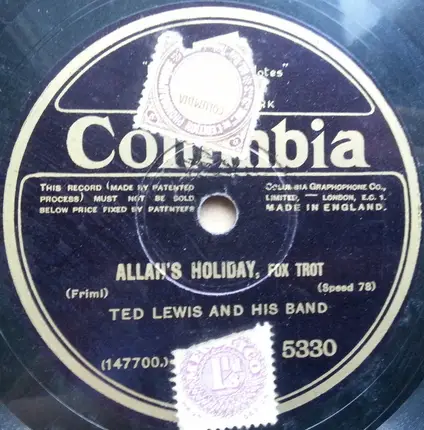Ted Lewis And His Band - Limehouse Blues / Allah's Holiday