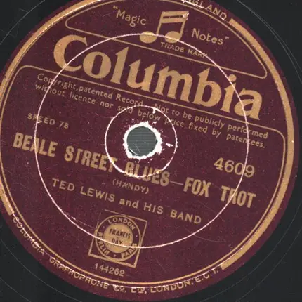 Ted Lewis and his Band - The Memphis Blues / Beale Street Blues
