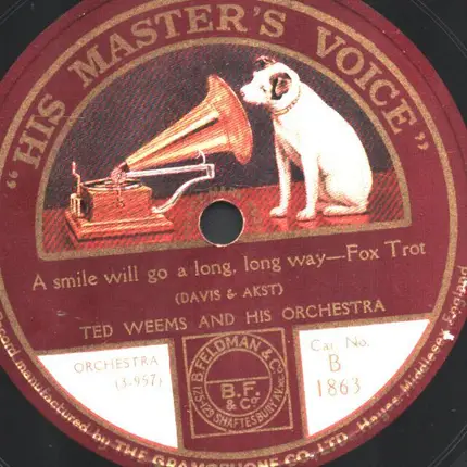 Ted Weems And His Orchestra - A smile will go a long, long way / You know you belong to somebody else