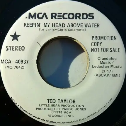 Ted Taylor - Keepin' My Head Above Water