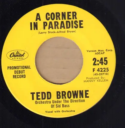 Tedd Browne - A Corner In Paradise / The Everglades