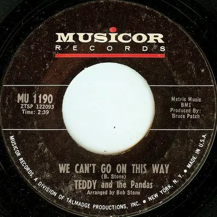 Teddy & The Pandas - We Can't Go On This Way / Smokey Fire