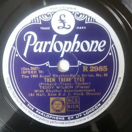 Teddy Wilson - I Know That You Know / Them There Eyes