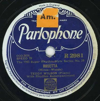 Teddy Wilson - Rosetta / China Boy