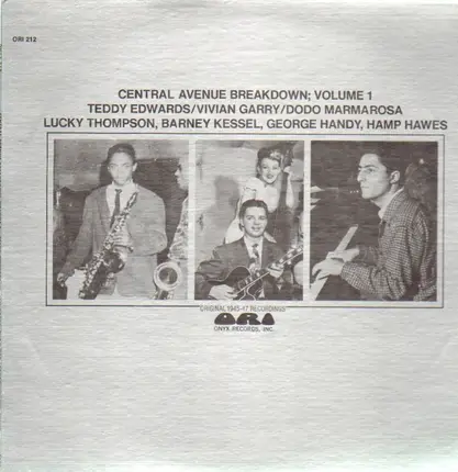 Teddy Edwards / Vivian Garry / Dodo Marmarosa - Central Avenue Breakdown; Volume 1