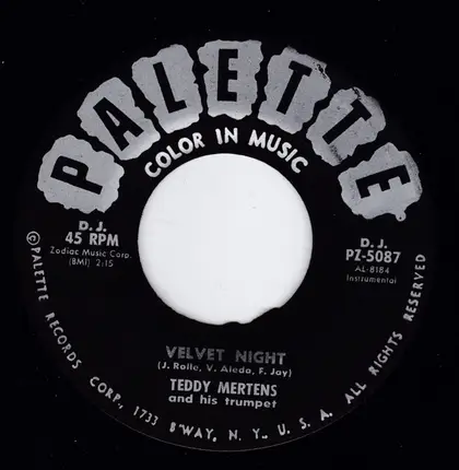 Teddy Mertens - Reverie For Johnny / Velvet Night