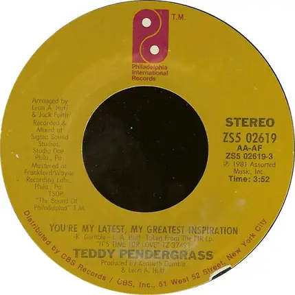 Teddy Pendergrass - You're My Latest, My Greatest Inspiration / Keep On Lovin' MeYou're My Latest, My Greatest Inspirat