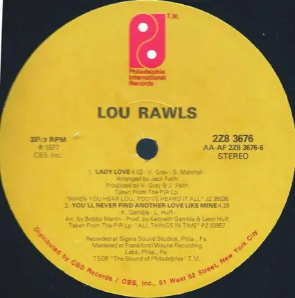 Teddy Pendergrass / Lou Rawls - Untitled