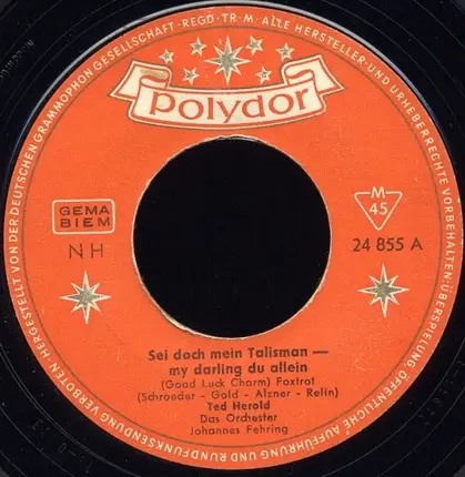 Ted Herold - Sei Doch Mein Talisman - My Darling Du Allein