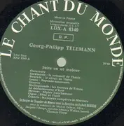 LP - Telemann - Suite En Ut Majeur / Concerto En Si Bémol Majeur Pour Trois Hautbois, Trois Violons Et Basse Continue / Concerto En Fa Mineur For Hautbois, Cordes Et Clavecin