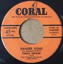 7inch Vinyl Single - Teresa Brewer - Danger Signs / Au Revoir